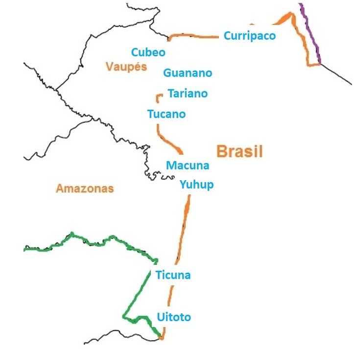 Mapa de la frontera con Brasil.